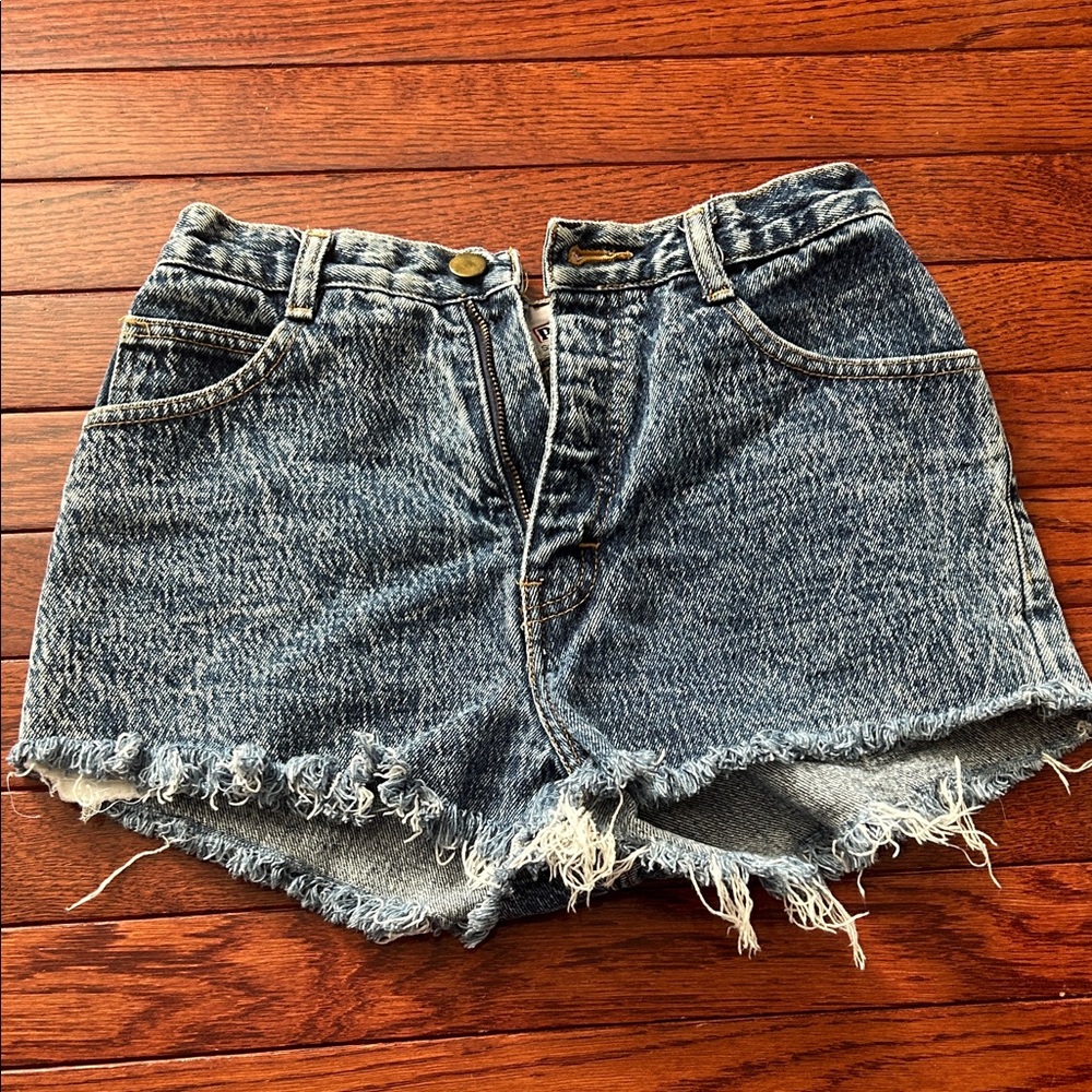 Vintage Distressed Denim Jean Shorts